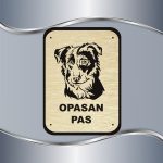 Tabla Čuvaj se psa - Border koli - Slika 3
