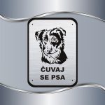 Tabla Čuvaj se psa - Border koli - Slika 6