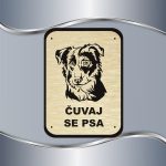 Tabla Čuvaj se psa - Border koli