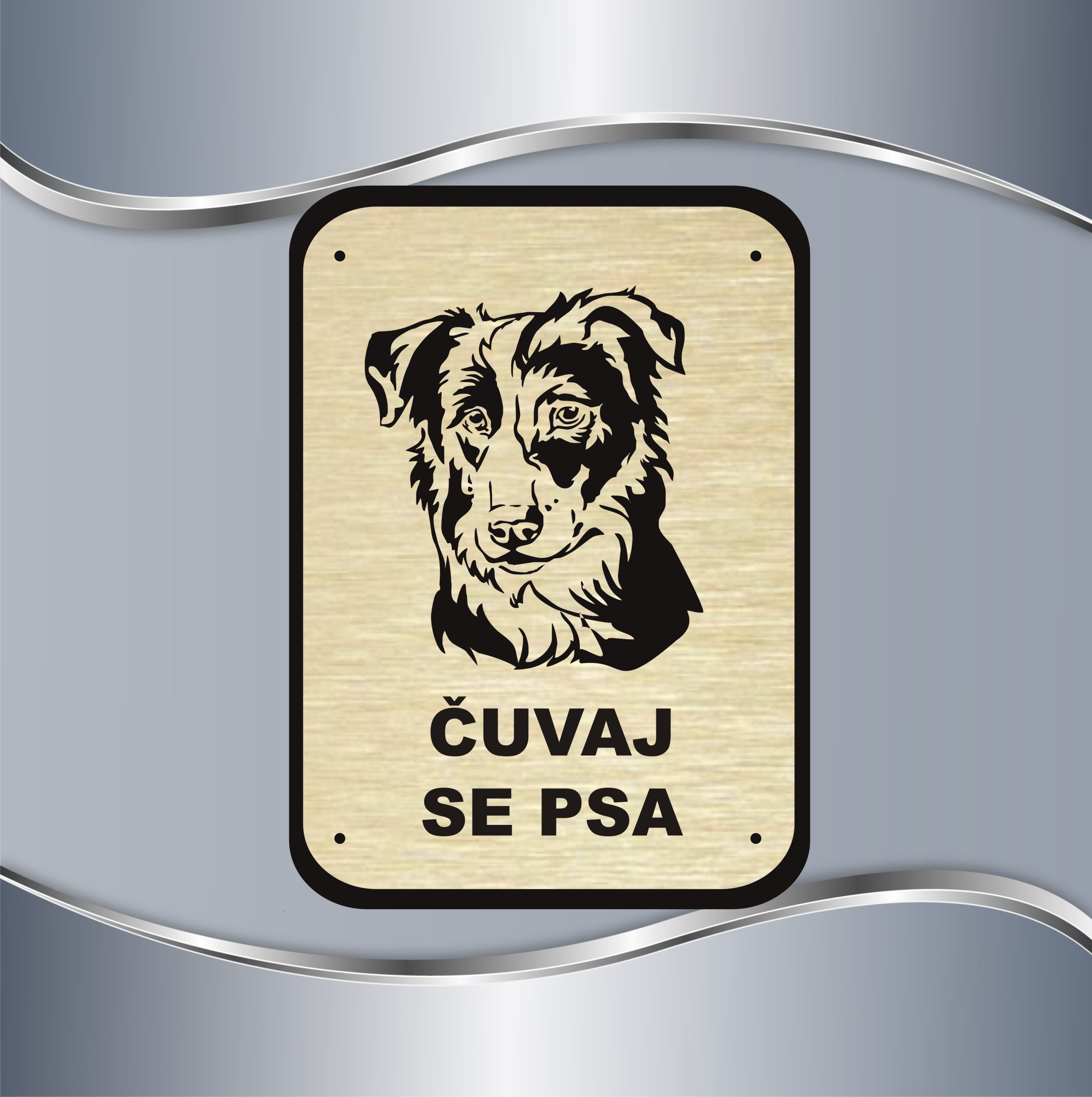 17.31.3-Z-TABLA-Border-koli Tabla Čuvaj se psa - Border koli - Slika 1