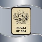 Tabla Čuvaj se psa - Bolonjski pas - Slika 6