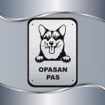 Tabla Čuvaj se psa - Velški korgi