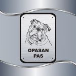 Tabla Čuvaj se psa - Engleski buldog - Slika 2