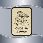 Tabla Čuvaj se psa - Engleski buldog - Slika 5