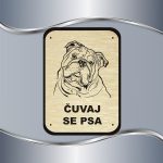 Tabla Čuvaj se psa - Engleski buldog - Slika 6