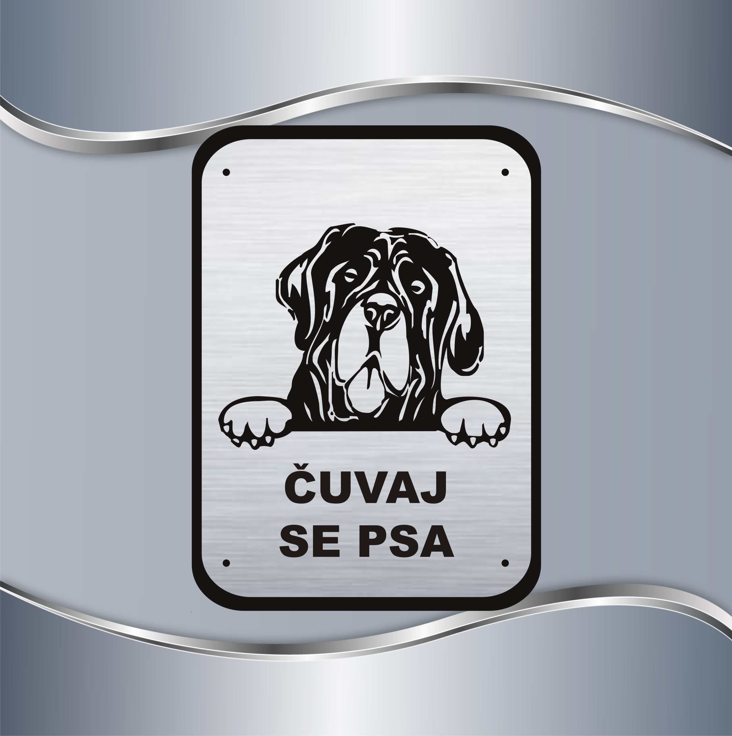 17.42.3-S-TABLA-Engleski-mastif Tabla Čuvaj se psa - Engleski mastif - Slika 1