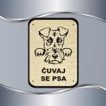 Tabla Čuvaj se psa - Foks terijer - Slika 6