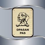 Tabla Čuvaj se psa - Mađarska vižla - Slika 3