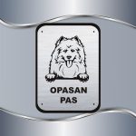 Tabla Čuvaj se psa - Samojed - Slika 2
