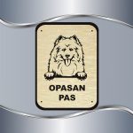 Tabla Čuvaj se psa - Samojed - Slika 3