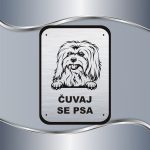 Tabla Čuvaj se psa - Tulearski pas - Slika 5