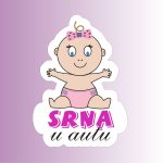 Nalepnica Srna u autu