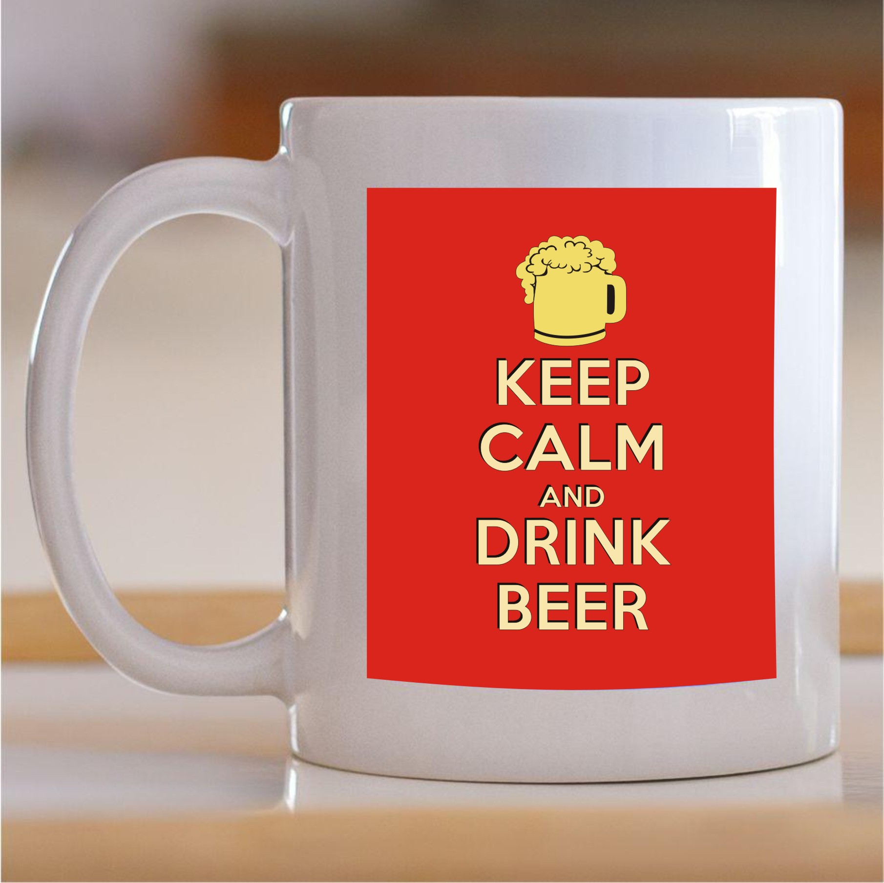 55.504-Keep-calm-and-drink-beer Šolja Keep calm and drink beer - Slika 1