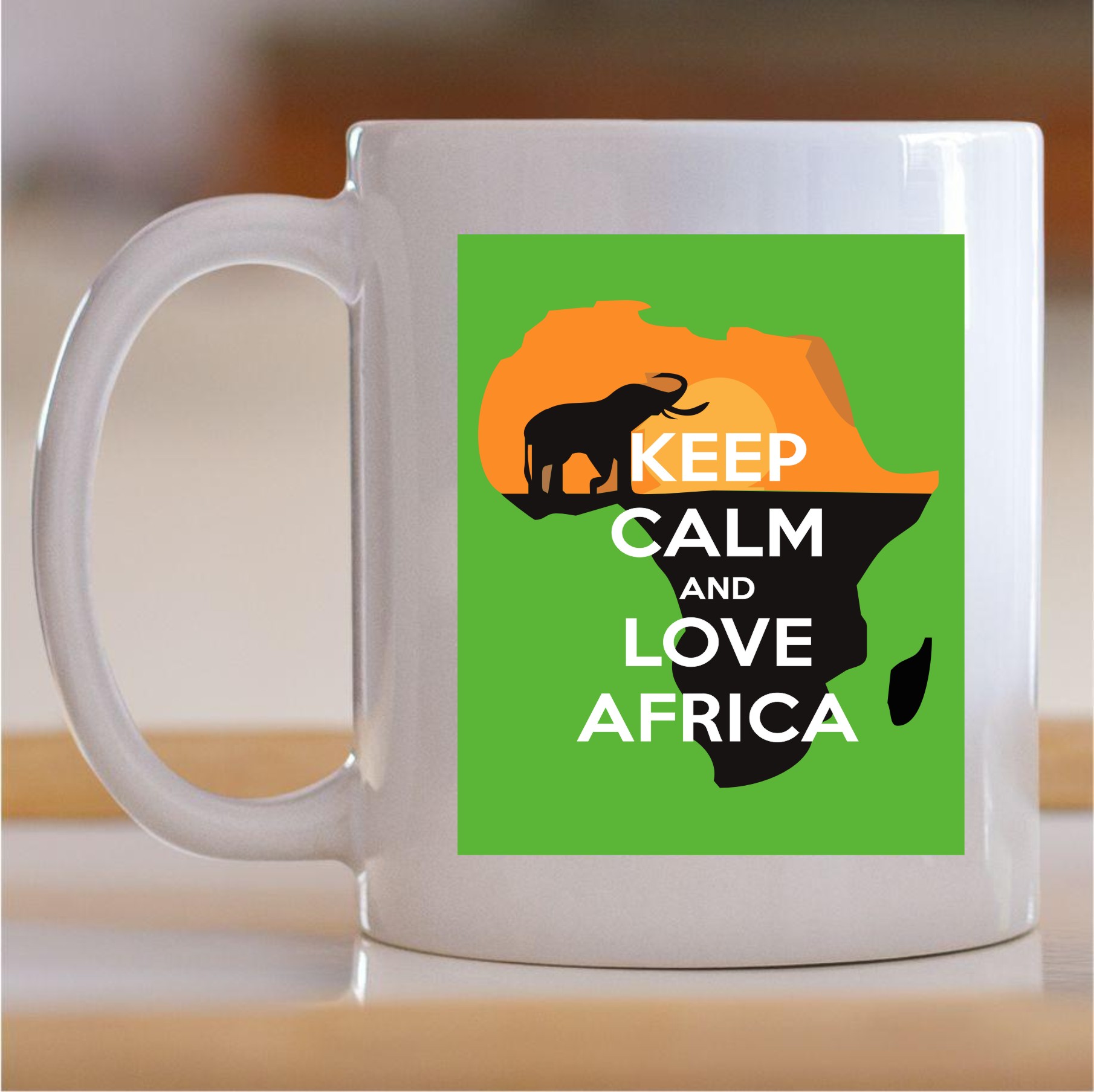 55.542-Keep-calm-and-love-Africa Šolja Keep calm and love Africa - Slika 1