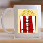 Šolja Keep calm and eat popcorn