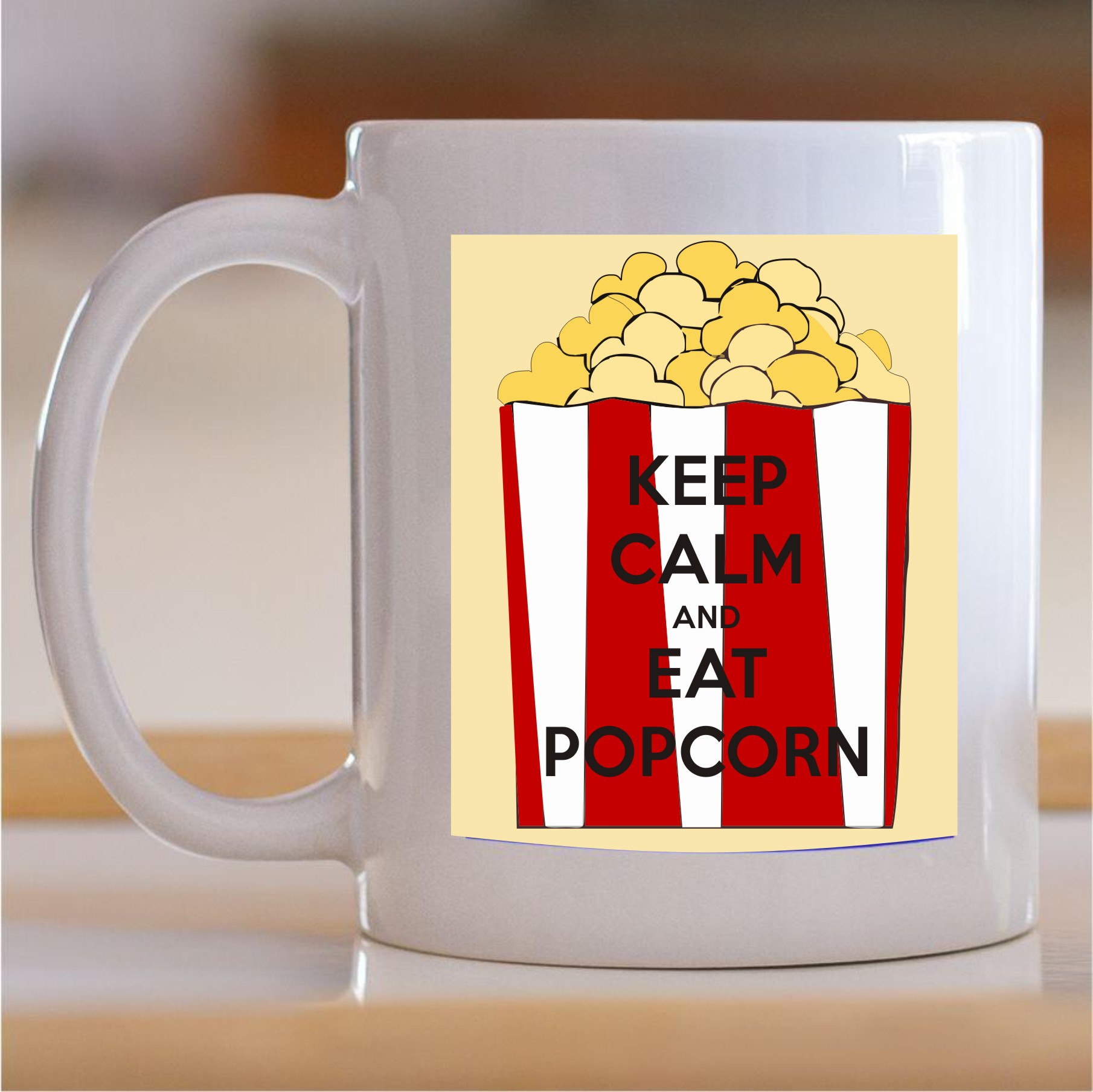 55.575-Keep-calm-and-eat-popocorn Šolja Keep calm and eat popcorn - Slika 1