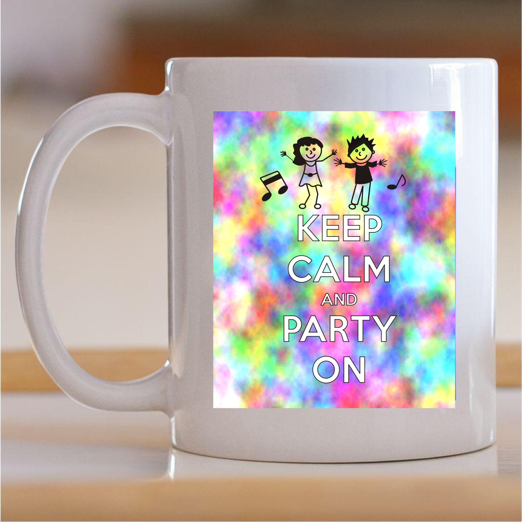 55.584-Keep-calm-and-party-on Šolja Keep calm and party on - Slika 1