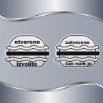 Dvostrana tabla Otvoreno/Zatvoreno - Hamburger