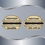 Dvostrana tabla Otvoreno/Zatvoreno - Hamburger - Slika 2
