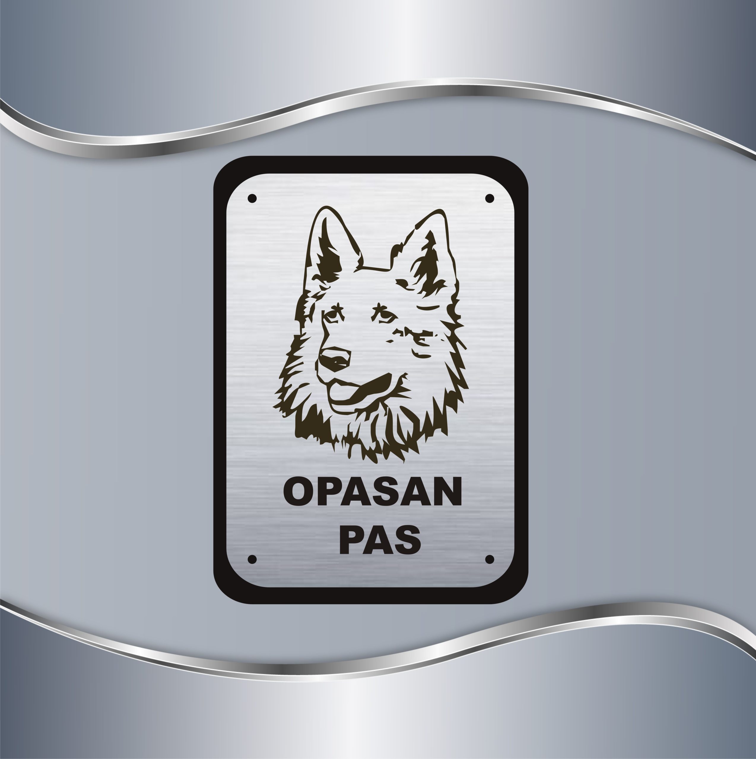 188.60. S Tabla Čuvaj se psa - Beli švajcarski ovlar 1 Tabla Čuvaj se psa - Beli švajcarski ovčar 1 - Slika 1