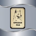 Tabla Čuvaj se psa - Beli švajcarski ovčar 2