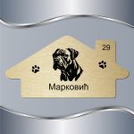 Pločica za vrata Cane corso - Slika 2