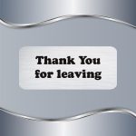 Tablica Thank you for leaving - Slika 3