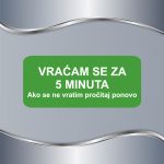 Tablica Vraćam se za 5 minuta - Slika 5