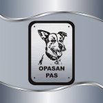 Tabla Čuvaj se psa - Patterdale terrier