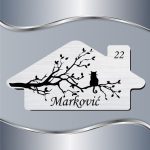 Pločica za vrata Mačka na grani