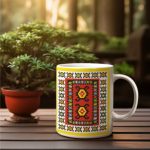 Šolja sa ornamentikom pirotskih ćilima - Kornjača žuta