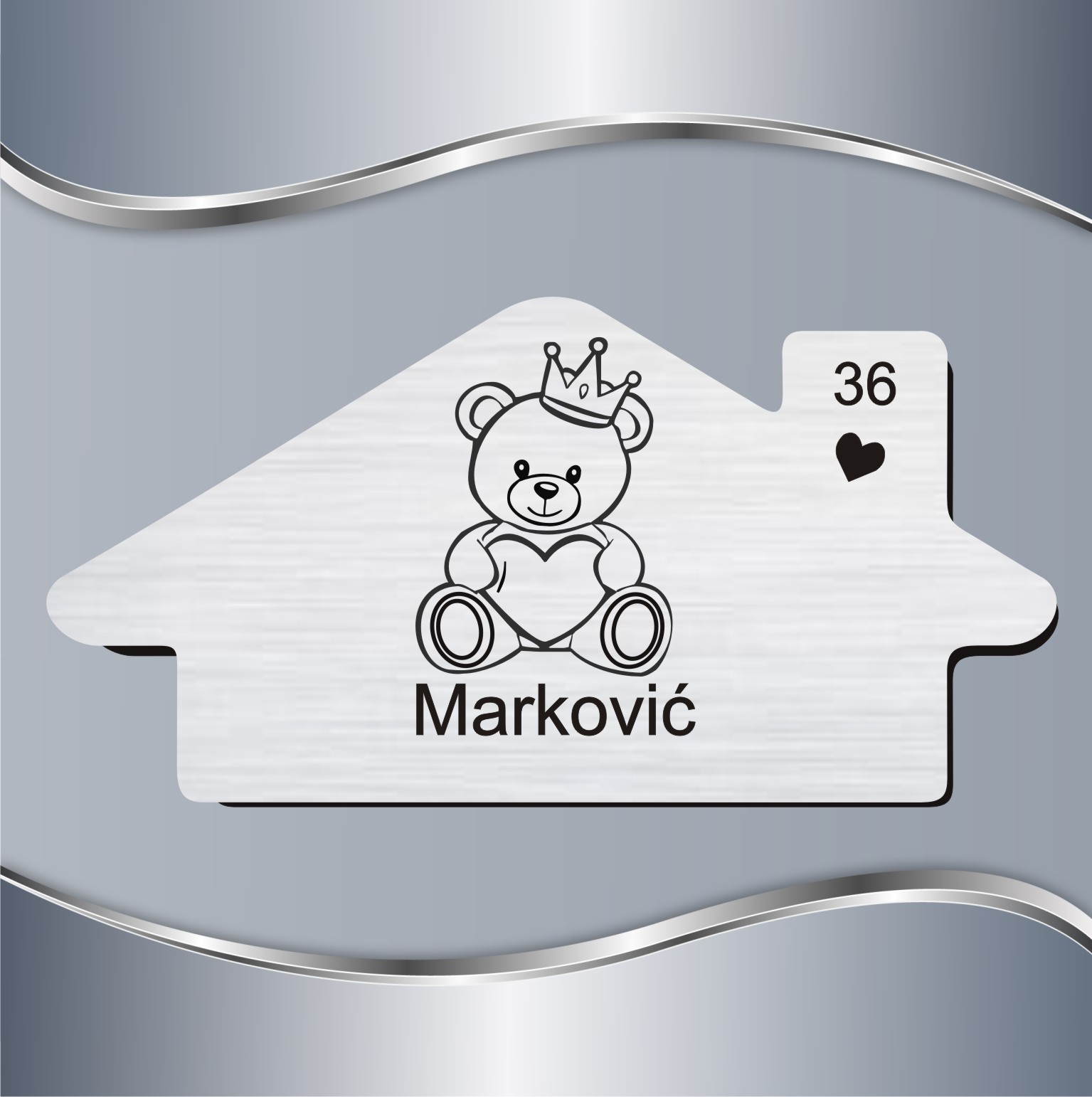 622.99.1 PZV Teddy Pločica za vrata Teddy - Slika 1