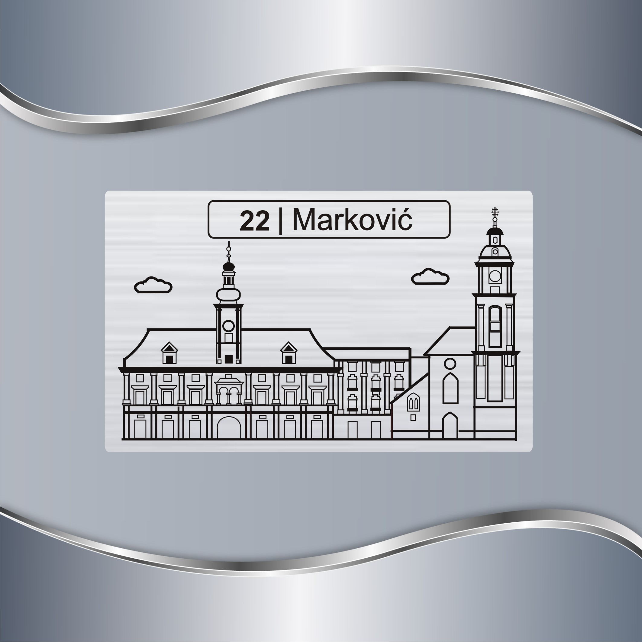 03.823.1 Maribor 1 Pločica za vrata Maribor 1 - Slika 1